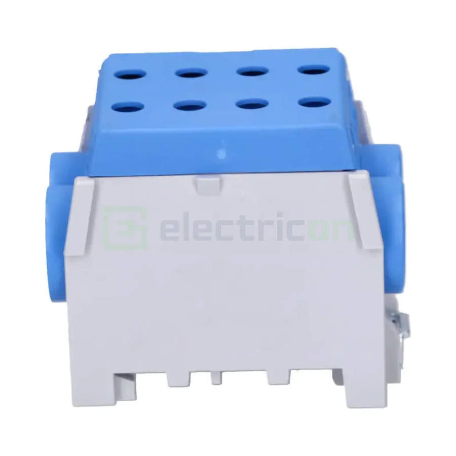 Clemă de derivație 70mm² Clema de derivatie, 1P, fixare pe sina DIN, 10-70mm², albastru, Hager, KH70B – montaj rapid și sigur în