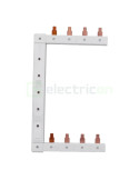 Busbar - Baretă alimentare - 3P+N trifazat tip pini 4M x 2 randuri stanga-vertical 10mm² 63A Hager  KCF663S