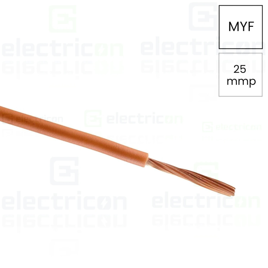 Conductor H07V-K 1x 25mm² (MYF 1x25) maro - Electricon.ro
