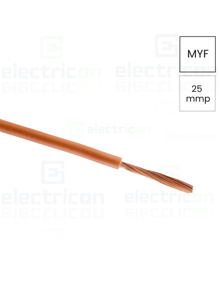 Conductor H07V-K 1x 25mm² (MYF 1x25) maro - Electricon.ro