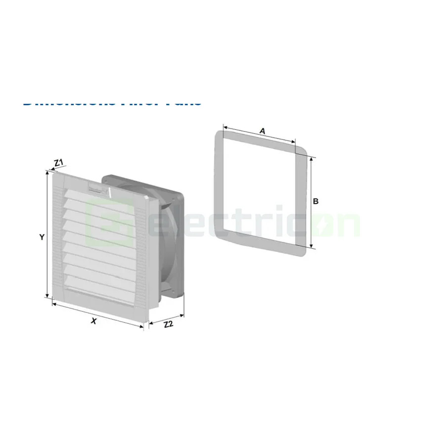 Ventilator cu filtru IP54, 230VAC, 61mc/h, 145x145x70mm, Schrack, IUKNF2523A ➜ Comanda acum pe Electricon.ro ⭐ Livrare rapida ✅ 
