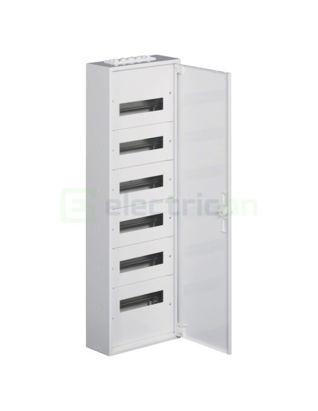 Tablou electric metalic, 72 module 6x12, aplicat cu plastroane, IP30, Hager, FW612W - Electricon.ro