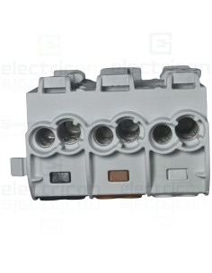 Clemă de derivație 35mm² Clemă derivație Cu-Al, 35mm², 3P, izolată, maro/negru/gri, Schrack, IKA26283-A – montaj rapid și sigur  2