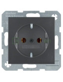 Priză - Schuko 2P+E - încastrat - antracit mat - IP20 - Berker B.3/B.7 - 47431606