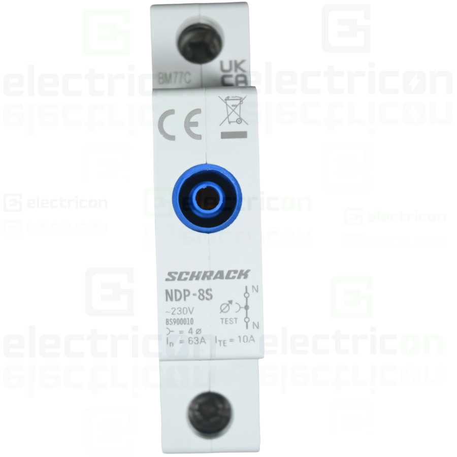 Clemă de derivație Clema nul deconectabila cu bucsa pentru control, 63A, 230V, Schrack, BS900010 – montaj rapid și sigur în apli