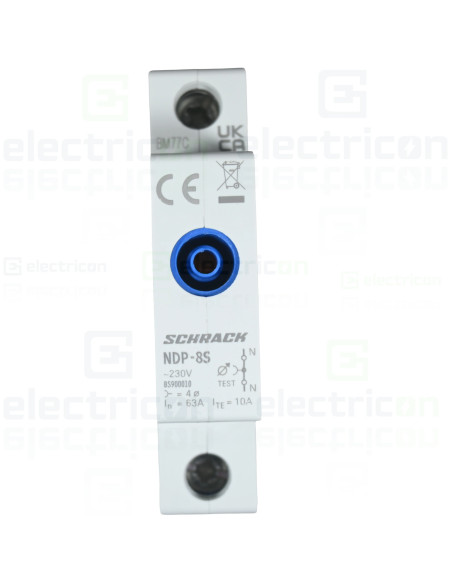 Clemă de derivație Clema nul deconectabila cu bucsa pentru control, 63A, 230V, Schrack, BS900010 – montaj rapid și sigur în apli