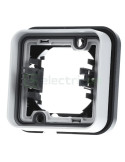 Ramă - 1 modul - montaj îngropat cu garnitură - gri - Berker W.1 - 13283505