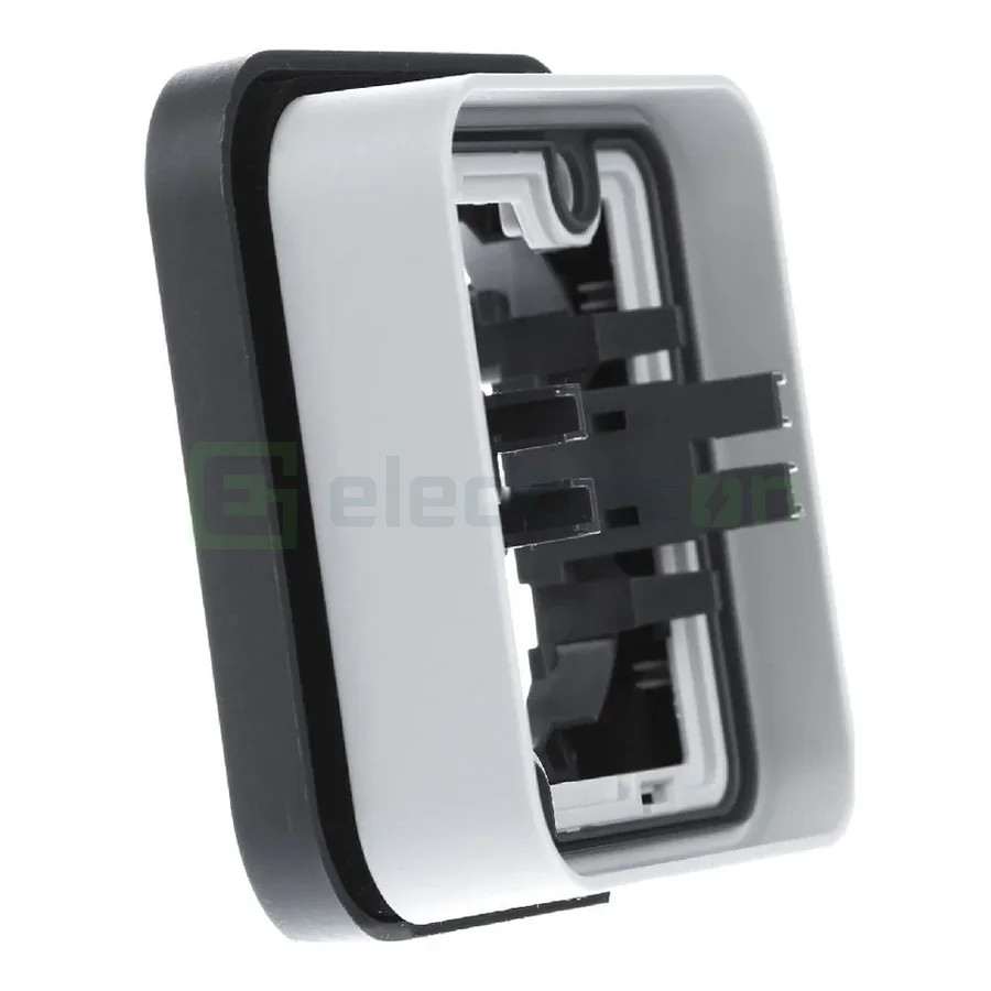 Ramă pentru montaj îngropat cu garnitură, Berker W.1, gri, Hager, 13283505