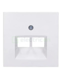 Ramă - 2 module - priză dublă rețea/TV - alb - Berker S.1 - 14091909