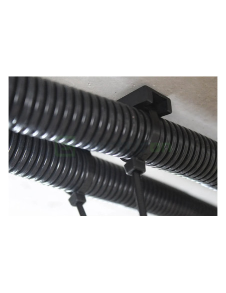 Suport bride plastic cu bridă preasamblată 4.8x286 mm, negru, Celo, 94TBBL