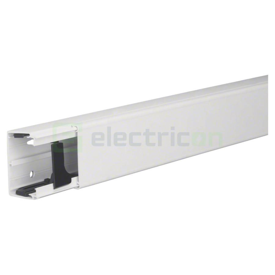 Canal cablu PVC pentru aplicare exterioara, rezistent UV, alb, LFE 40x60 mm, Hager, LFE4006009016 - Electricon.ro