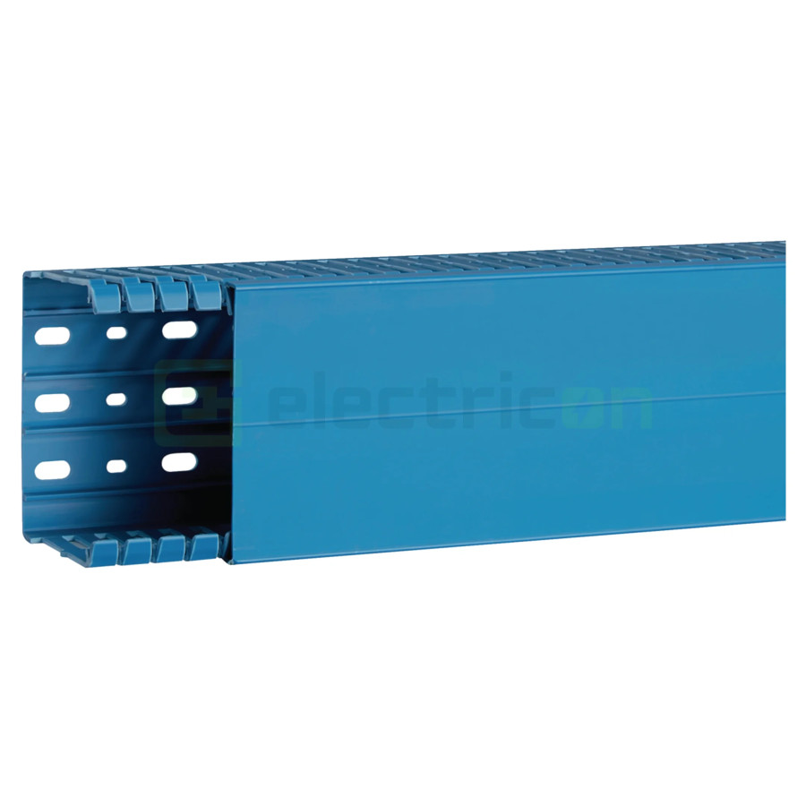 Canal cablu PVC pieptene, 80x100mm albastru, Hager, BA780100BL - Electricon.ro