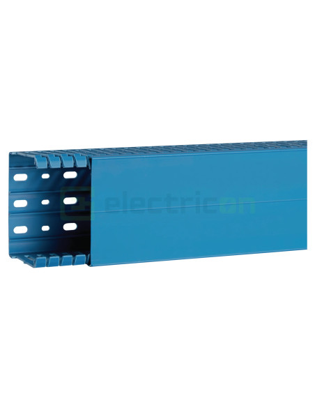 Canal cablu PVC pieptene, 80x100mm albastru, Hager, BA780100BL - Electricon.ro
