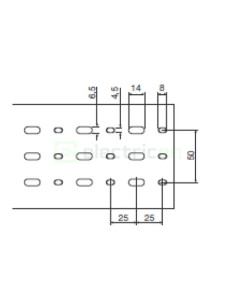 Canal cablu PVC pieptene, 80x100mm albastru, Hager, BA780100BL - Electricon.ro 2
