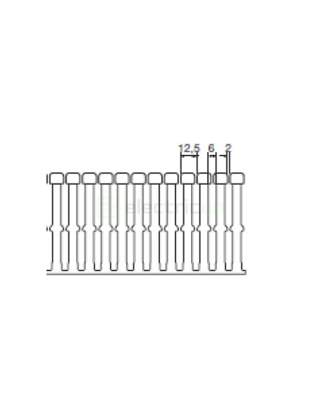 Canal cablu pieptene, PVC, 80x60mm albastru, Hager, BA780060BL - Electricon.ro
