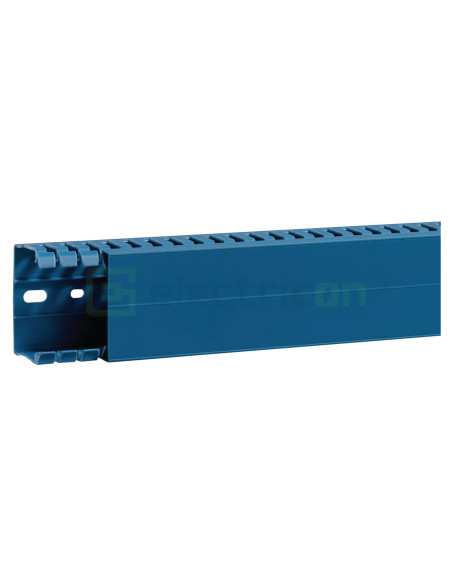 Canal cablu pieptene, PVC, 40x60mm albastru, Hager, BA740060BL Electricon.ro