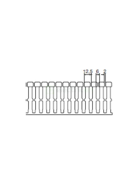Canal cablu pieptene, PVC, 40x60mm albastru, Hager, BA740060BL Electricon.ro
