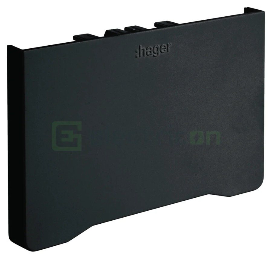 Capac capat Tehalit pentru canal cablu GBD, negru, Hager, GBD5008569011 - Electricon.ro
