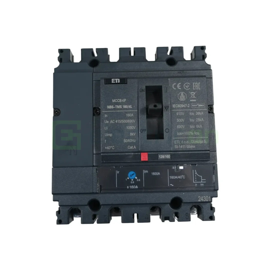 Intrerupator automat NBS-TMS 160/4L 160A 4P 8kV, ETI, 004673019