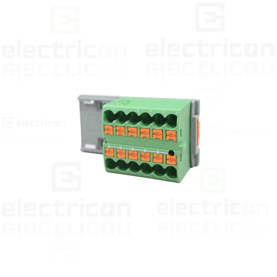 Bloc distribuție Bloc de distributie 4/12X2.5-NS35GY, PTFIX 12X2,5-NS35 GN, verde, Phoenix Contact, 3273030 – montaj rapid și si