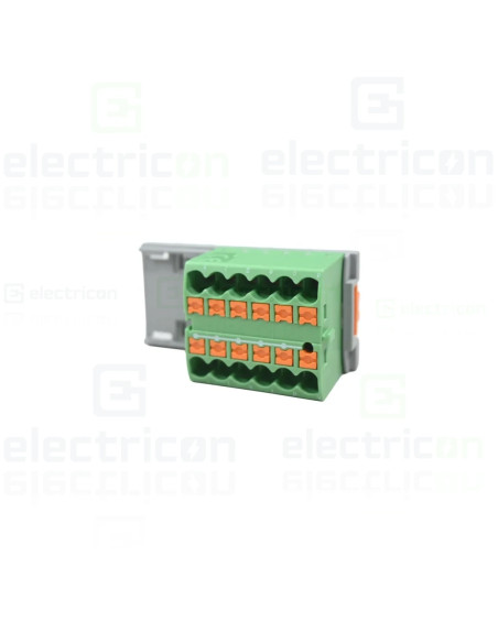 Bloc distribuție Bloc de distributie 4/12X2.5-NS35GY, PTFIX 12X2,5-NS35 GN, verde, Phoenix Contact, 3273030 – montaj rapid și si