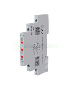 Indicator LED modular roșu Slim trifazic 230 V LK‑703R