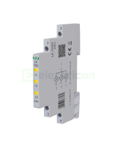 Indicator LED modular galben Slim trifazic 230 V LK‑703Y 2