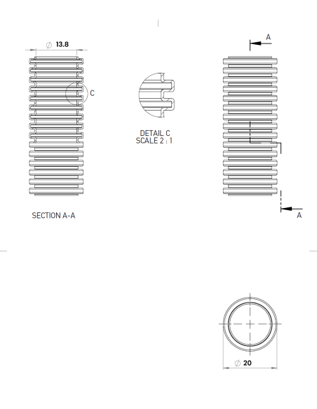 copex tub corugat flexibil Kouvidis MEDIFLEX IAS 20mm 750N gri 100m 2002920