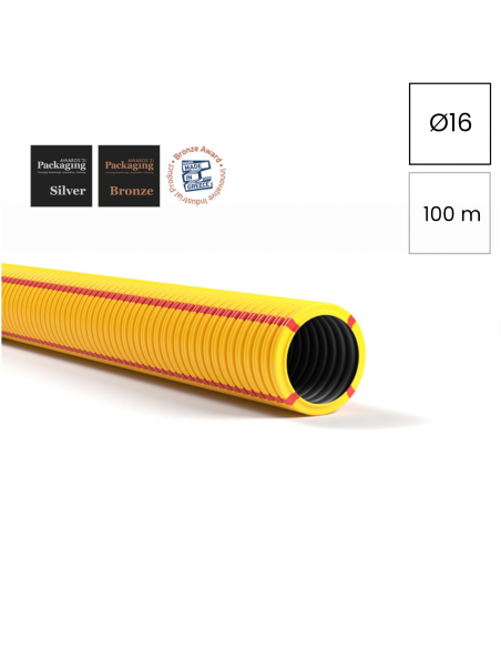 Copex tub protecție EMC Kouvidis SUPERFLEX PLUS ISR 16mm 320N galben-rosu electric rola 100m 2053916