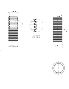 Copex tub protecție EMC Kouvidis SUPERFLEX PLUS ISR 16mm 320N galben-rosu electric rola 100m 2053916 2