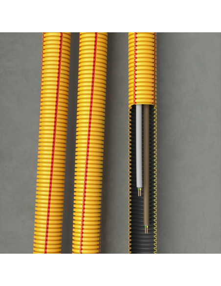 copex tub corugat Kouvidis SUPERFLEX PLUS ISR 16mm 320N galben-rosu EMC electric 100m 2053916
