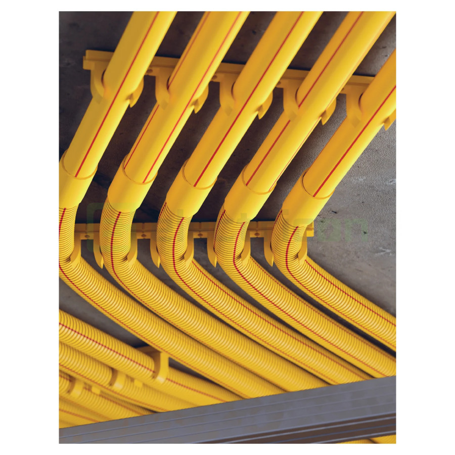 copex tub corugat Kouvidis SUPERFLEX PLUS ISR 20mm 320N galben-rosu EMC electric 100m 2053020