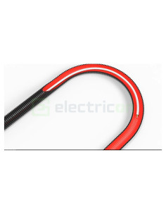 Copex tub flexibil Kouvidis DUROFLEX PLUS ISR 25mm 750N UV rezistent negru-rosu telecomunicații rola 25m 2051025 2