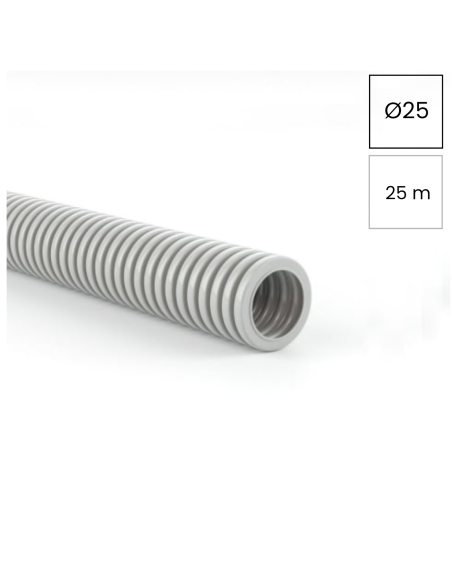 Copex tub protecție flexibil Kouvidis Conflex HF IAS 25mm 1250N gri rola 25m 2004025