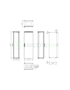 Dulap compact cu o uşă, 1800x600x400mm, RAL 7035 IP65, Schrack, KT186040 - Electricon.ro 2