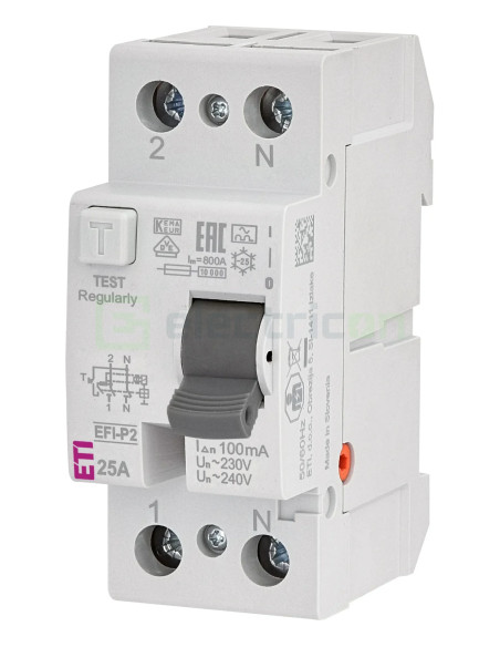 Intreruptor RCCB 25A/100mA ETI - 002061121