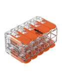 Conector legătură doză Cu-Cu 10 conexiuni (2x5) 0.2-4mm² cu clapetă 221-420 - WAGO 221-420