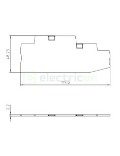 Clemă de derivație Element terminal pentru clemele șir, seria PT (suport 5x20), gri, DP-PT 4-PE/L/HESI, Phoenix Contact, 3002619 2