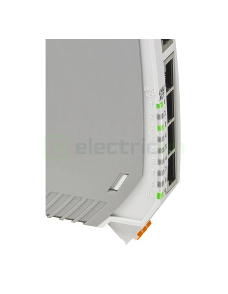Switch industrial fără management, armat cu fibră de policarbonat, 5x10/100/1000 Mbps Ethernet, 24V, pe sina DIN, FL SWITCH 1105