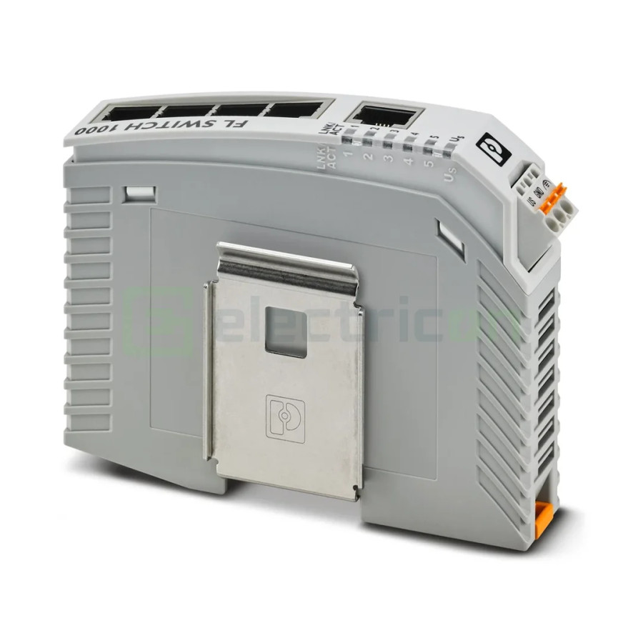 Switch industrial fără management, armat cu fibră de policarbonat, 5x10/100/1000 Mbps Ethernet, 24V, pe sina DIN, FL SWITCH 1105