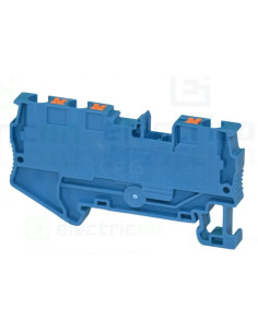 Clemă de derivație 4 mm² Clema șir, de trecere, 3 conexiuni, 4 mm²,albastru, PT 4-TWIN BU, Phoenix Contact, 3211775 – montaj rap