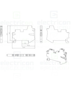 Clemă de derivație 5 mm² Clemă șir de trecere, 3 conexiuni, 2,5 mm², gri, PTV 2,5 TWIN, Phoenix Contact, 1078966 – montaj rapid  2