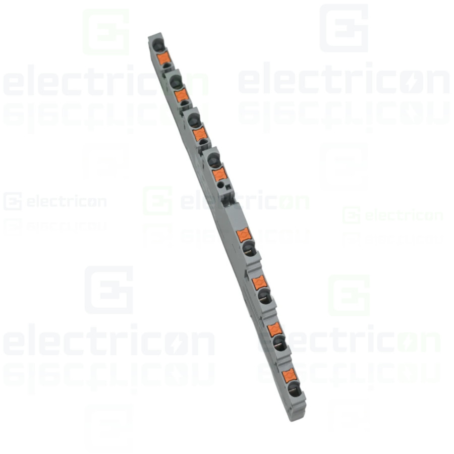 Clemă de derivație 4 mm² Clema șir, de trecere cu 4 etaje,8 conexiuni, 0,14-4 mm²,gri, PT 2,5-4L, Phoenix Contact, 1334599 – mon