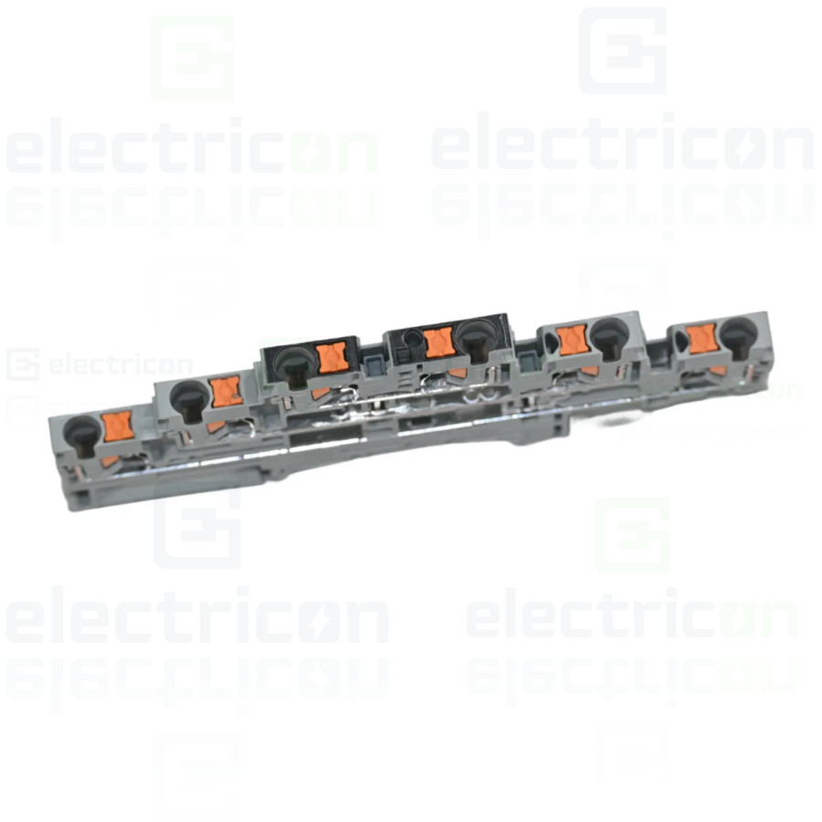 Clemă de derivație 4 mm² Clema șir, cu 3 etaje, 6 conexiuni, 0,14-4 mm²,gri, PT 2,5-3PV, Phoenix Contact, 3210512 – montaj rapid