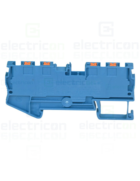 Clemă de derivație 6 mm² Clema șir, de trecere, 4 conexiuni, 0,2 - 6 mm², PTTB 4-QUATTRO BU, albastru, Phoenix Contact, 3211802 