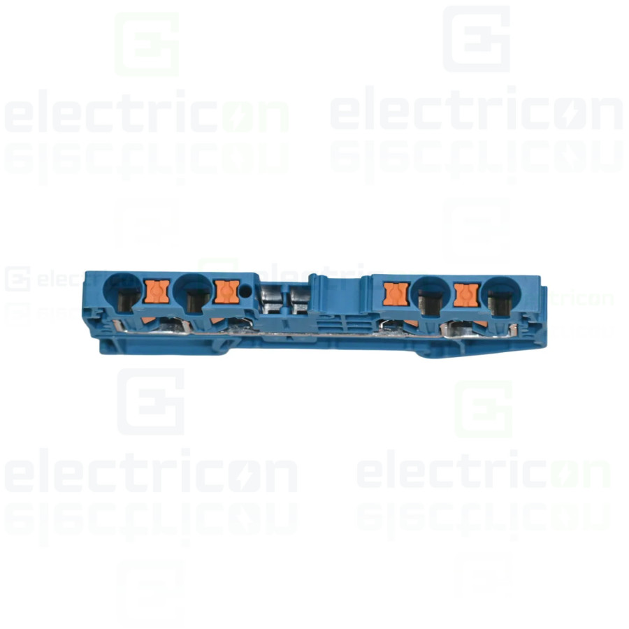 Clemă de derivație 6 mm² Clema șir, de trecere, 4 conexiuni, 0,2 - 6 mm², PTTB 4-QUATTRO BU, albastru, Phoenix Contact, 3211802 