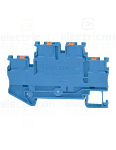 Clemă de derivație 5 mm² Clema șir, cu 2 etaje, 4 conexiuni, 0,14 - 2,5 mm², PTTB 2,5 BU, albastru, Phoenix Contact, 3210570 – m