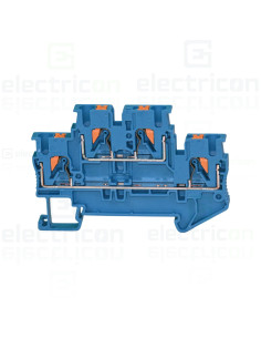 Clemă de derivație 5 mm² Clema șir, cu 2 etaje, 4 conexiuni, 0,14 - 2,5 mm², PTTB 2,5 BU, albastru, Phoenix Contact, 3210570 – m 2