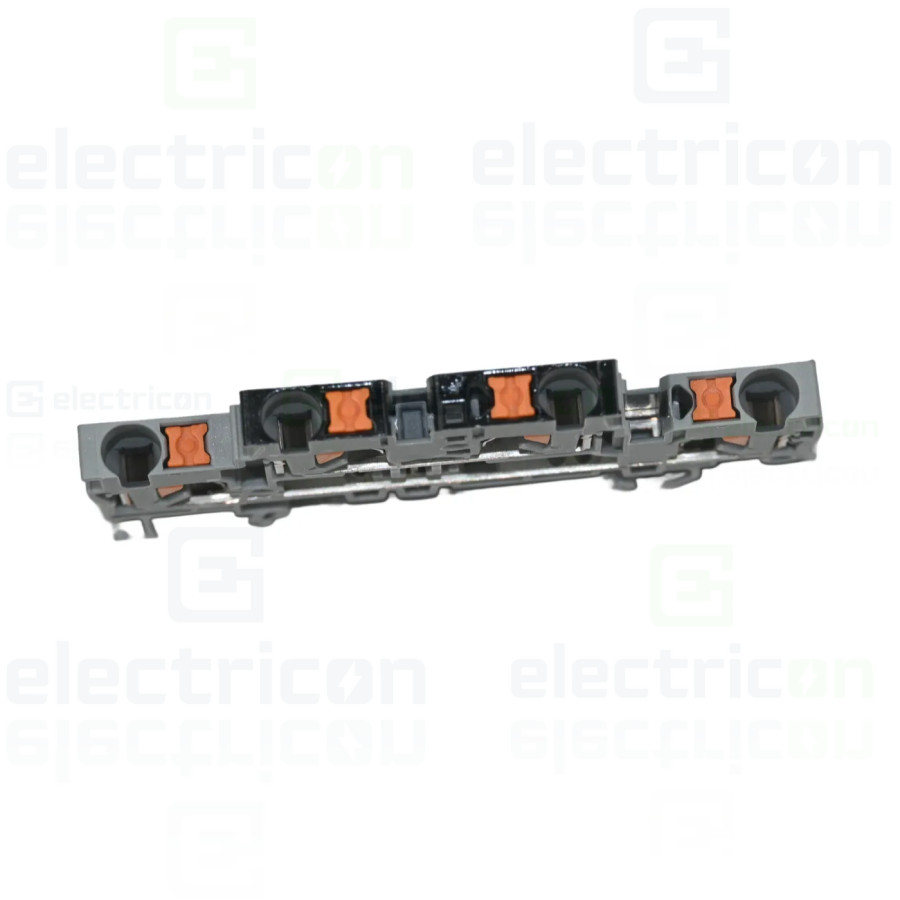Clemă de derivație 4 mm² Clema șir, cu 2 etaje, 4 conexiuni, 0,14 - 4 mm²,gri, PTTB 2,5-PV, gri, Phoenix Contact, 3210583 – mont
