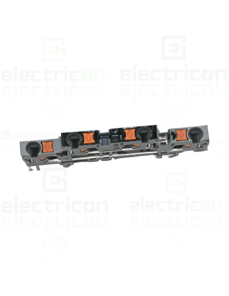 Clemă de derivație 4 mm² Clema șir, cu 2 etaje, 4 conexiuni, 0,14 - 4 mm²,gri, PTTB 2,5-PV, gri, Phoenix Contact, 3210583 – mont